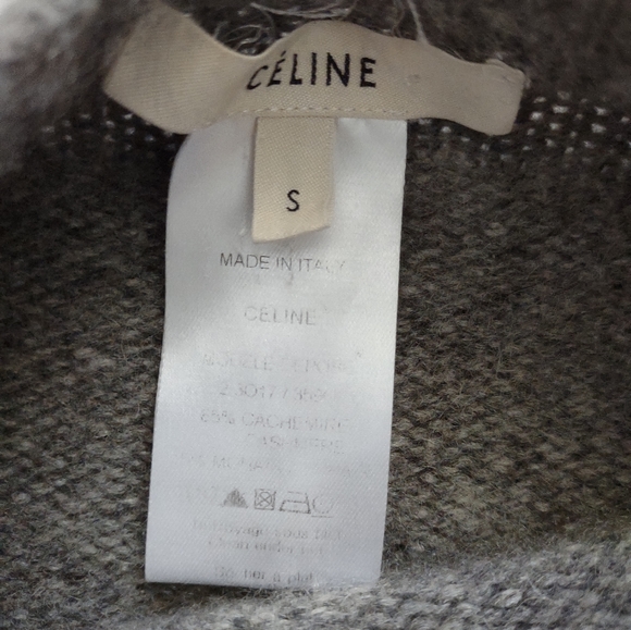 Celine Made in Italy luxury cashmere mohair asymmetric sweater - Picture 2 of 10